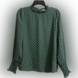 Maison D’Amélie Floral Chiffon Blouse Size Small